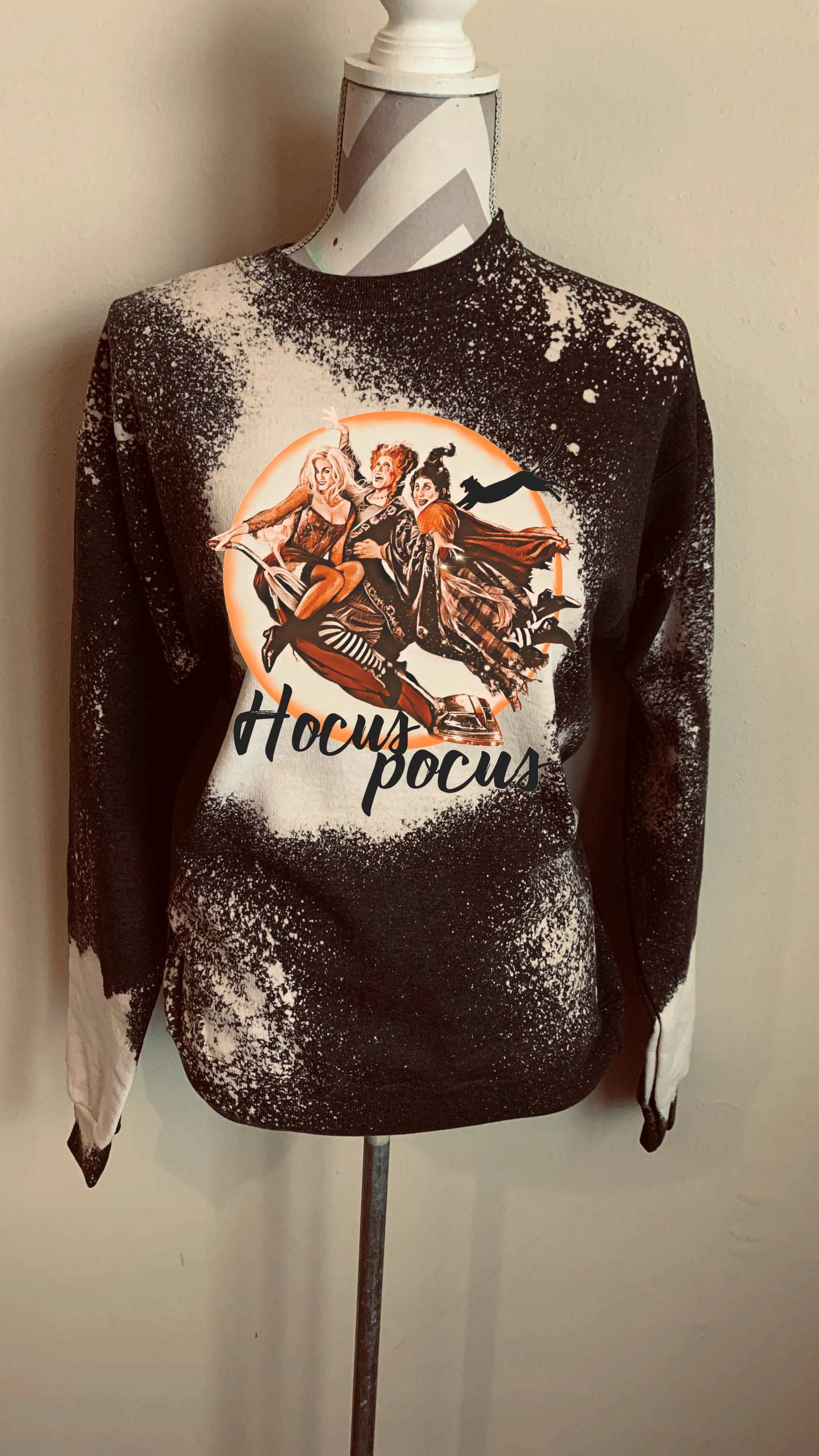 Hocus Pocus Distressed/Bleached Sweatshirt