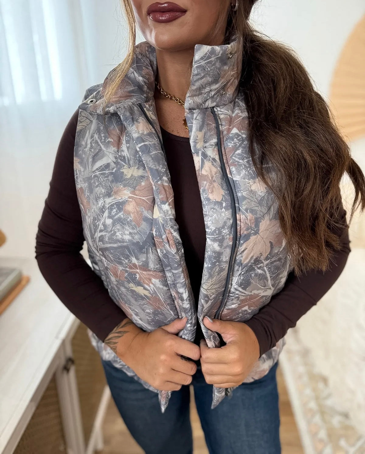 Preorder Timber Haze Camo Puffer Vest