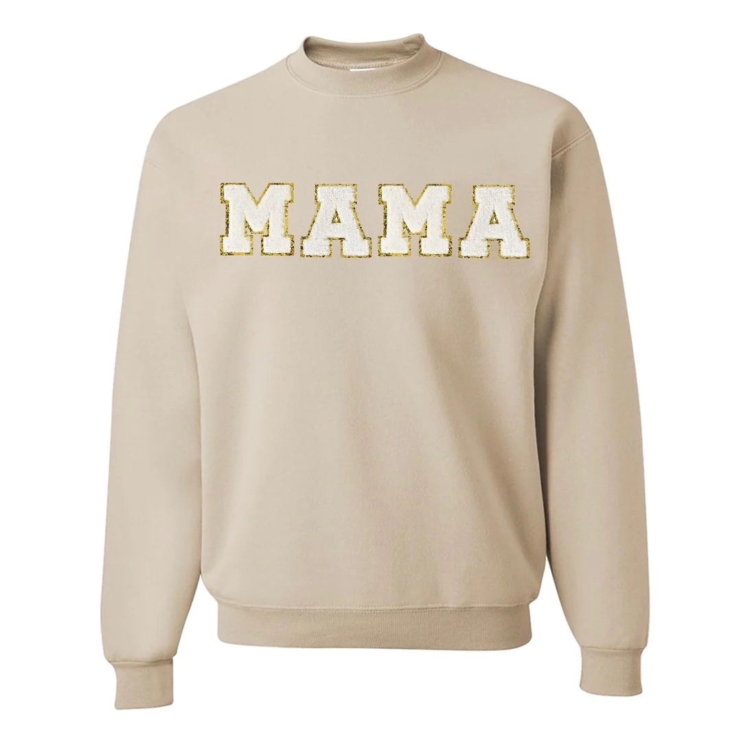 Mama Letter Patch Sweatshirt or Tee