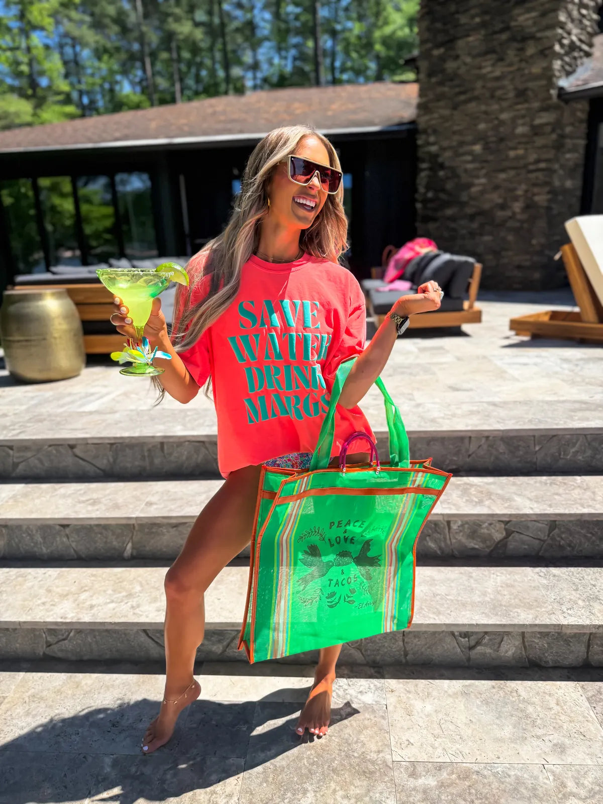 Save Water Drink Margs Watermelon Tee