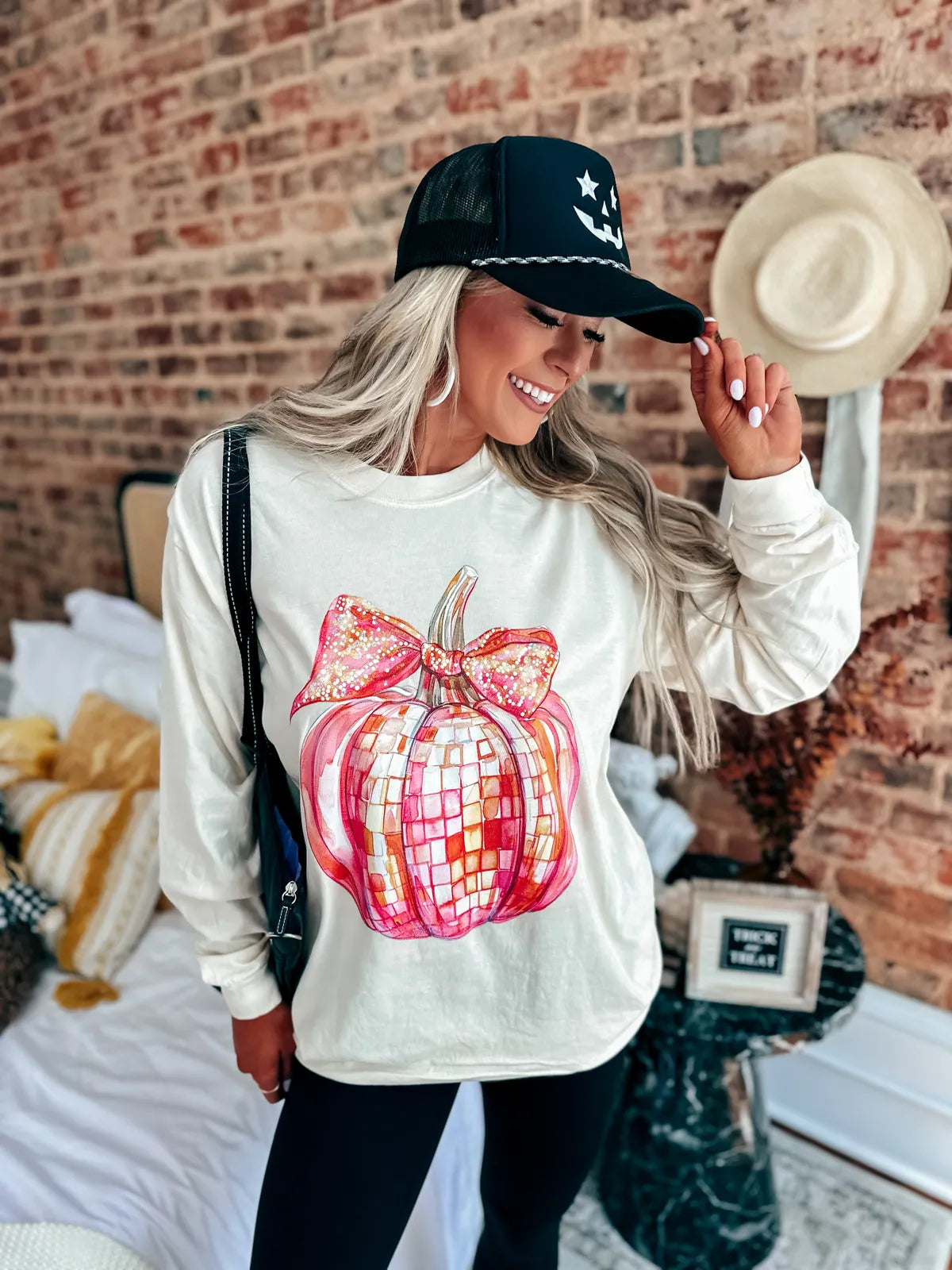 Disco Pumpkin Long Sleeve Tee