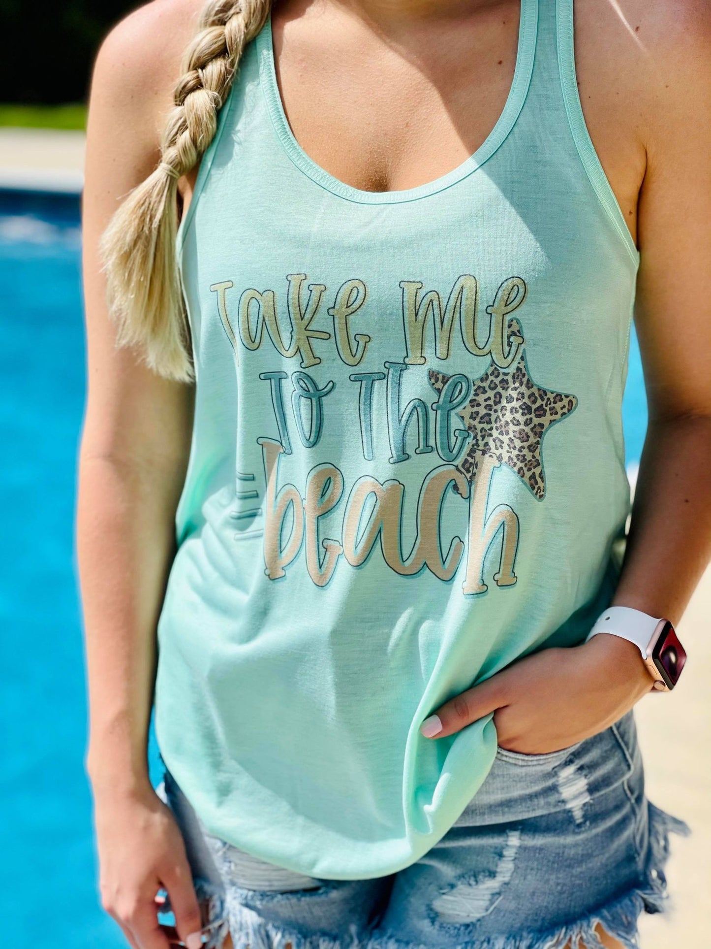 Take Me To the Beach Racer Back Tank
