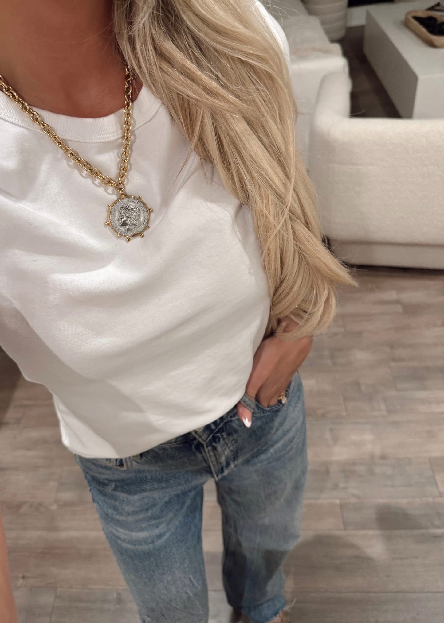 Love Each Other Coin Necklace