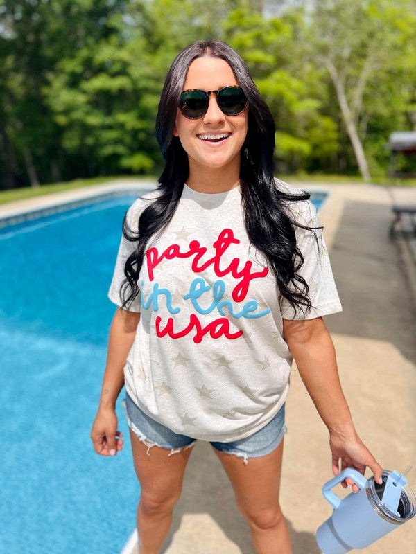 Party In The USA Puff Star Tee