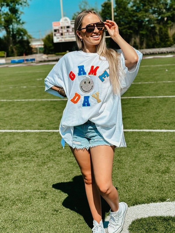 Game Day Varsity Rhinestone Patch One Size Tee