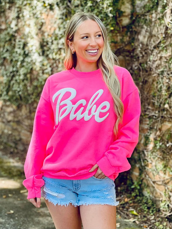 Babe Barbie Puff Sweatshirt