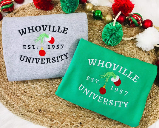 Whoville University Embroidered Sweatshirt