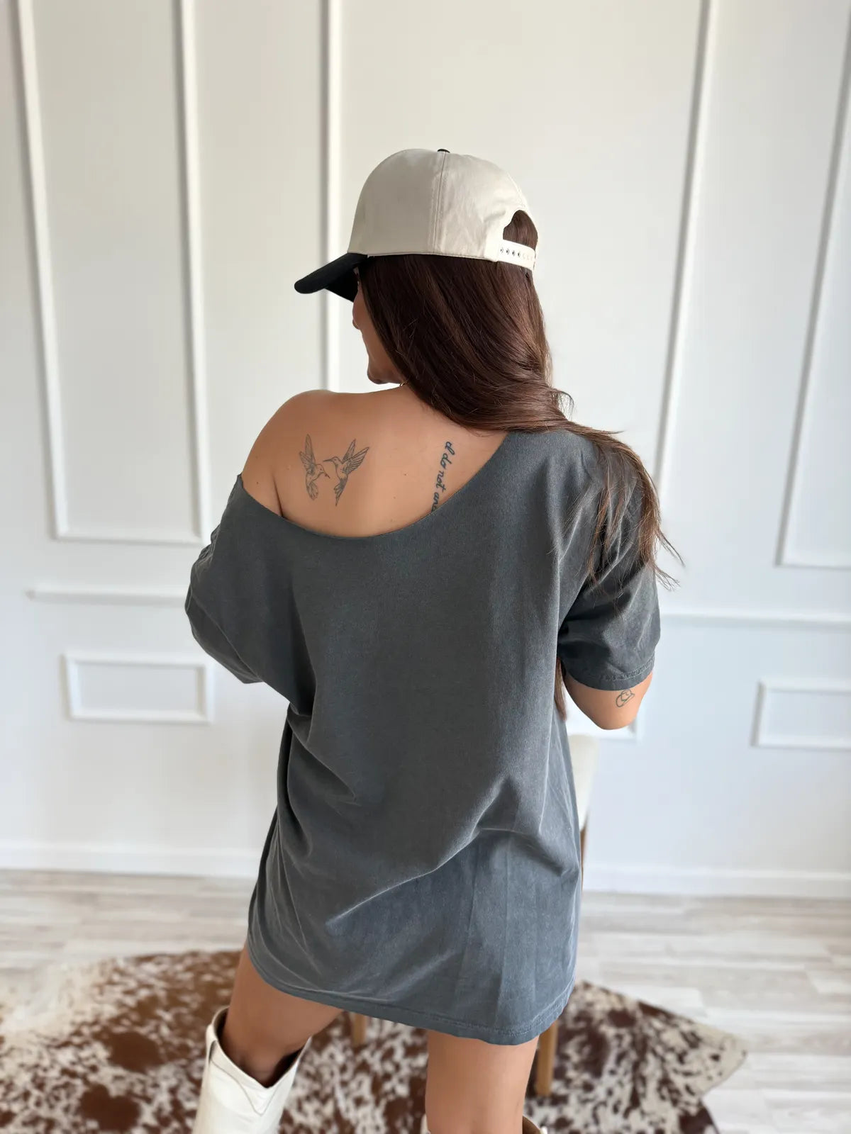 Howdy Horns Off Shoulder Tee