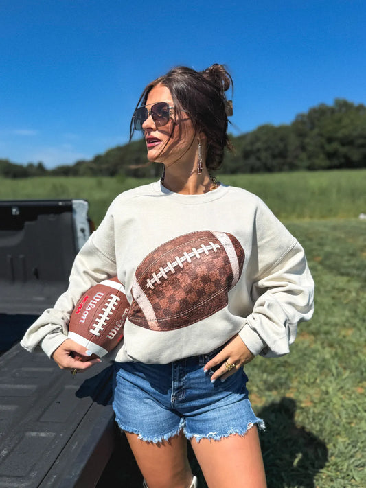 Checkered Football Sweatshirt