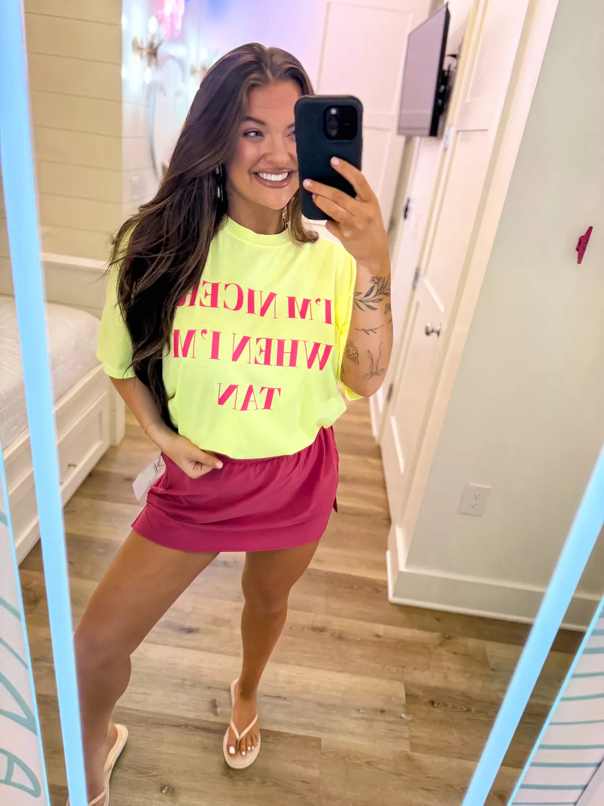 I’m Nicer When I’m Tan Neon Lemon Tee