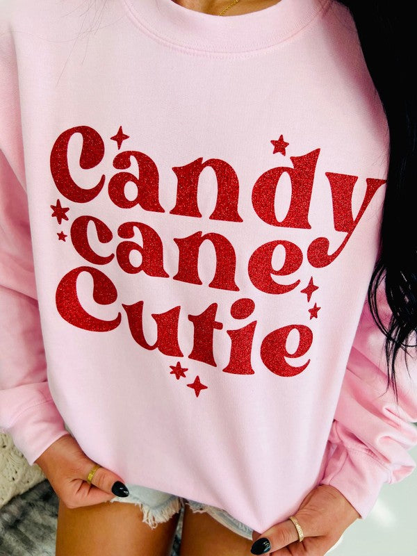 Candy Cane Cutie Starry Sweatshirt