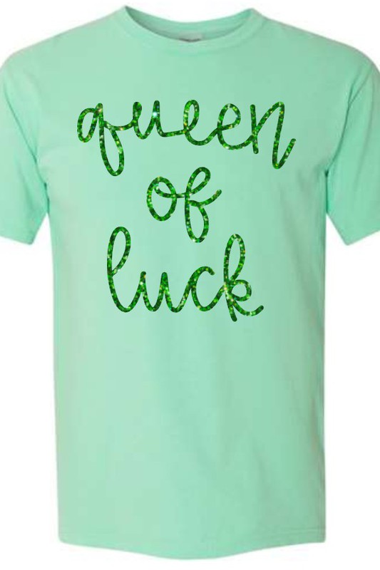 Queen Of Luck Glitter Yarn Tee