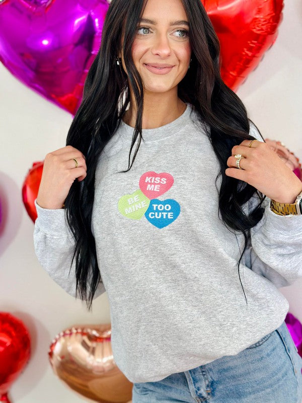 Message Heart Candy's Embroidered Sweatshirt