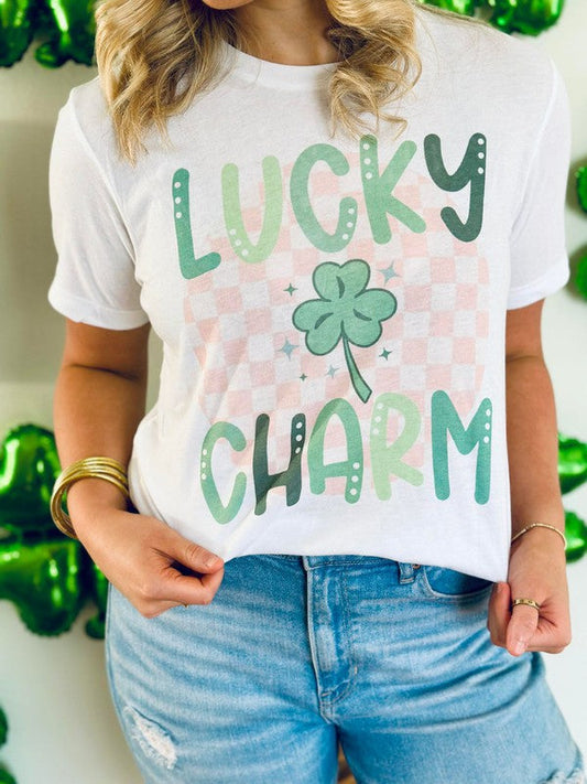 Lucky Charm Preppy Checkered Tee