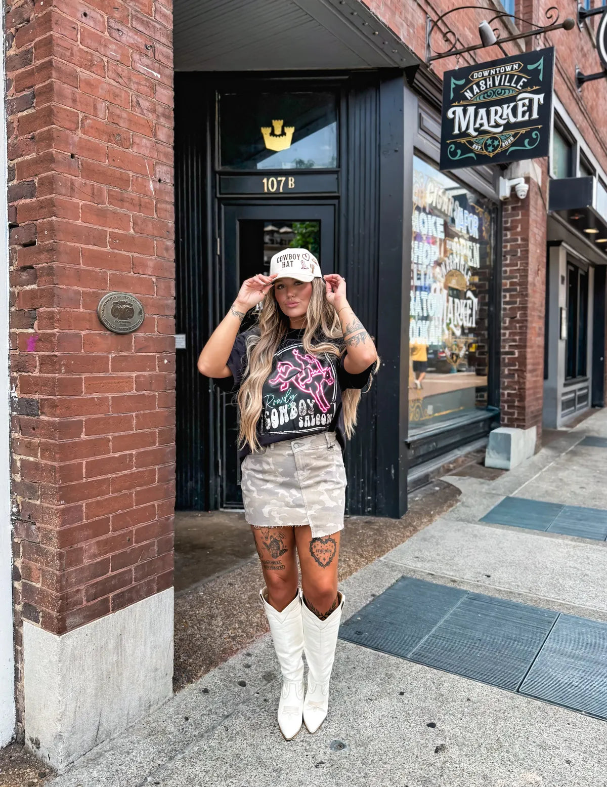 Rowdy Neon Cowboy Saloon Tee