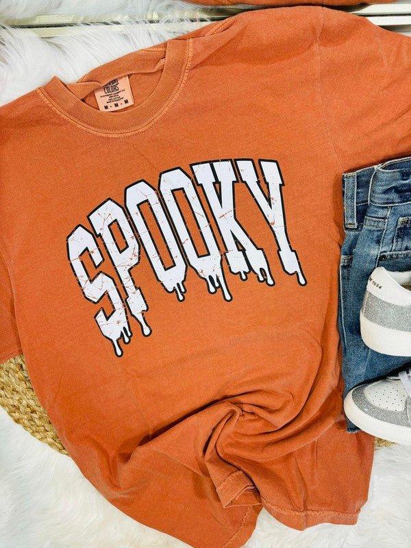 Drippy Distressed Spooky Varsity Tee