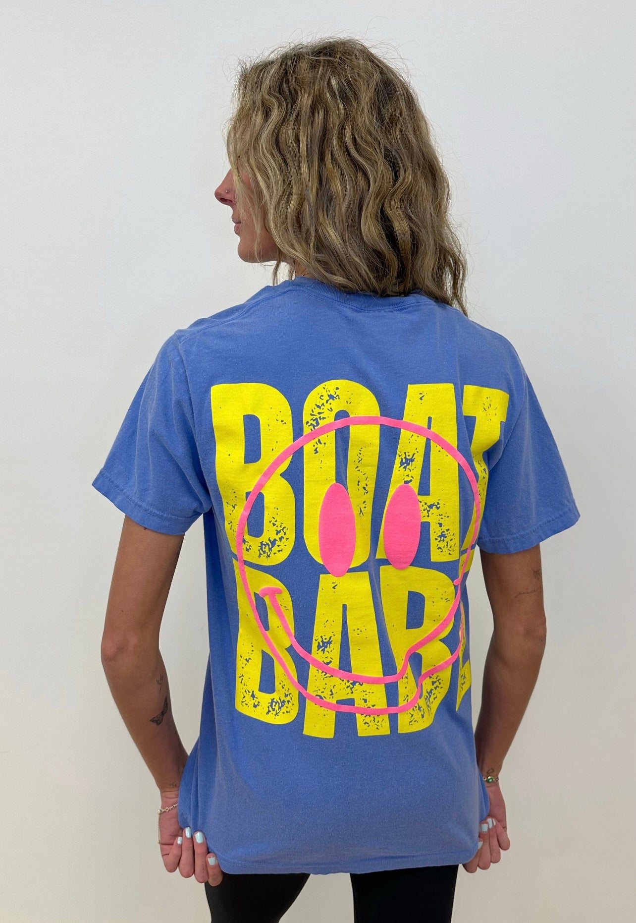 BOAT BABE SMILEY TEE (Royal Blue)