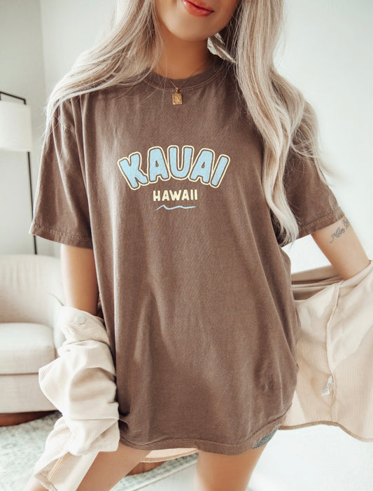 Kauai Hawaii Blue Bubble Tee