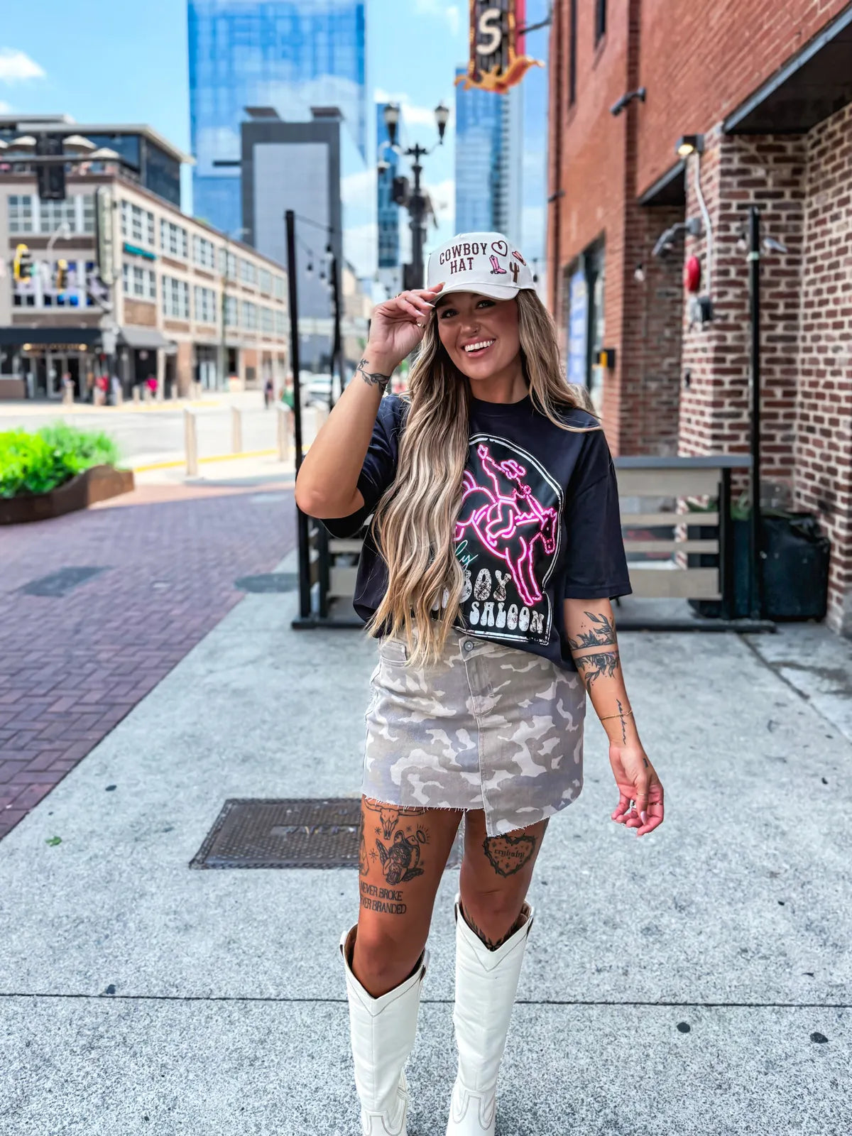 Rowdy Neon Cowboy Saloon Tee