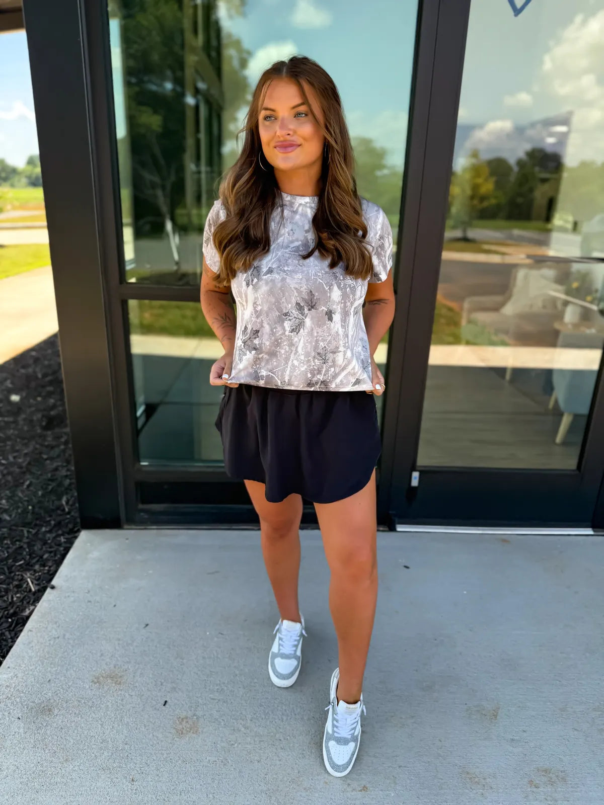 PREORDER Light Gray Camo Boxy Ribbed Tee