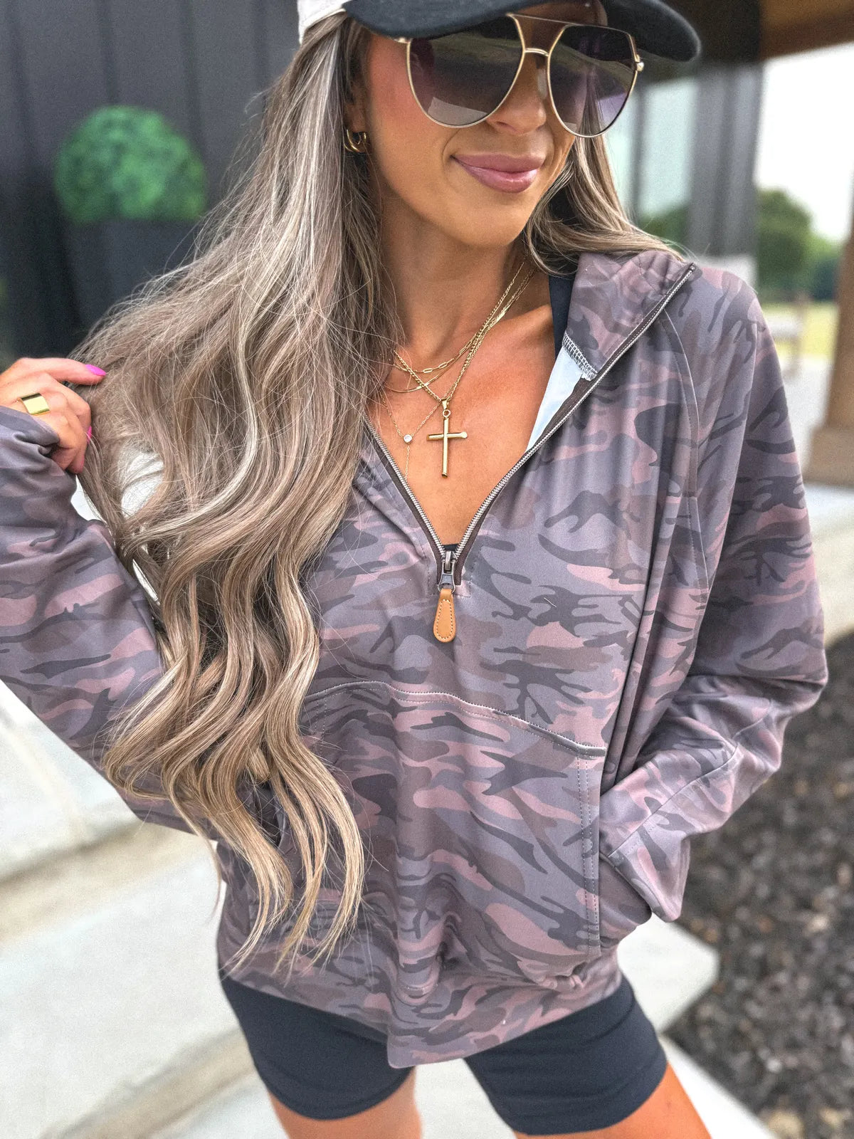 Preorder Smoked Oak Camo Summer Quarter Zip Pullover