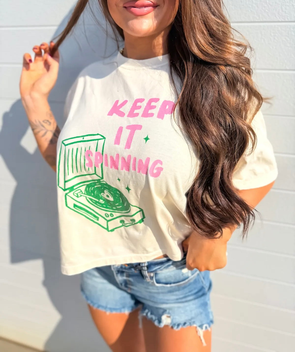 Keep It Spinning Boxy Tee