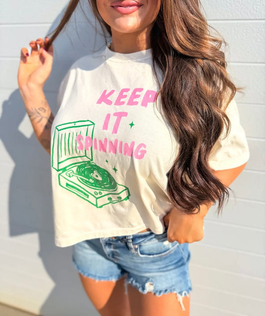 Keep It Spinning Boxy Tee