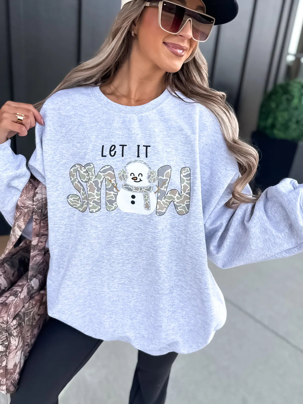 Let it Snow Duck Camo Crew