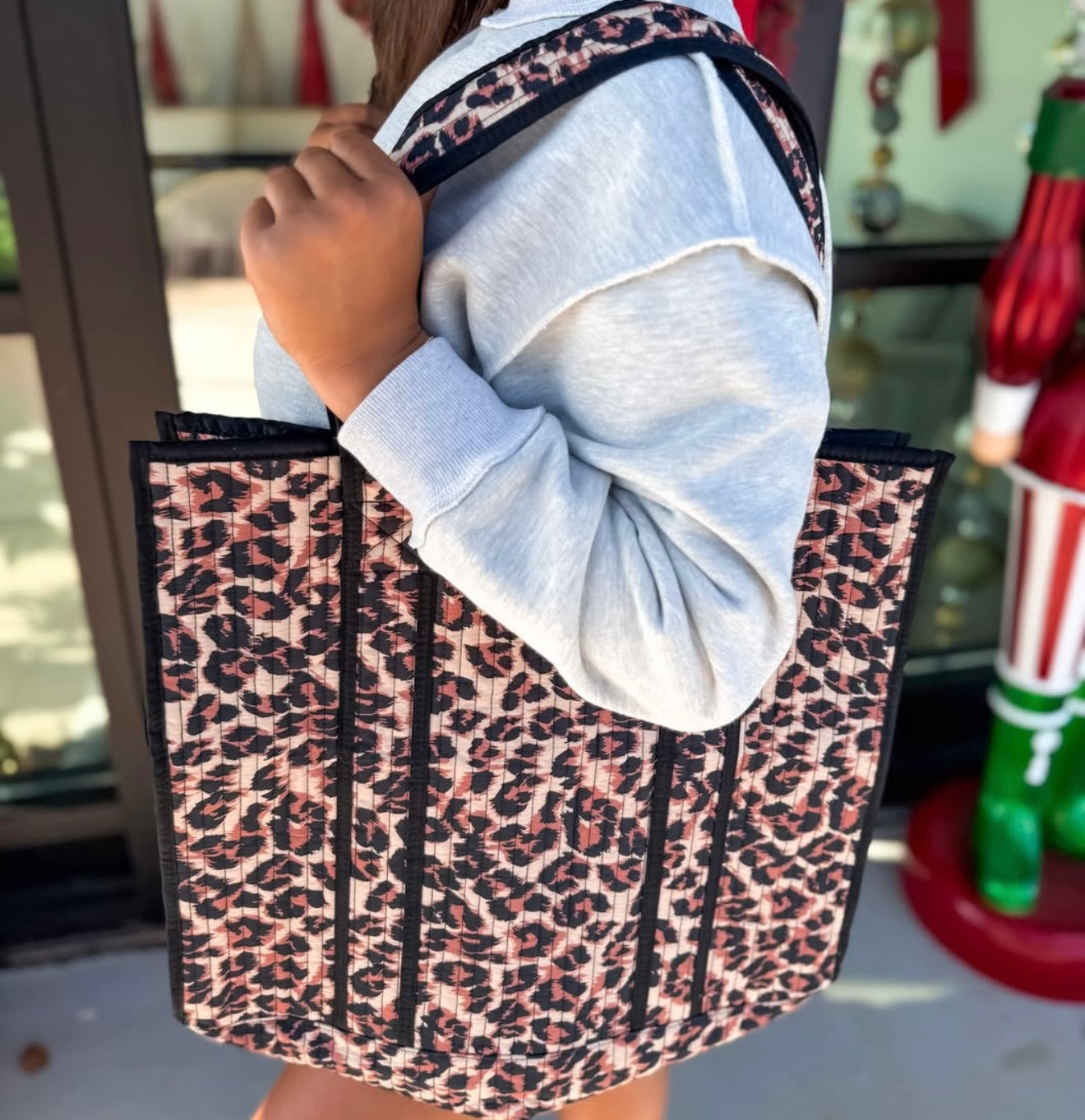PREORDER Leopard Quilted Tote