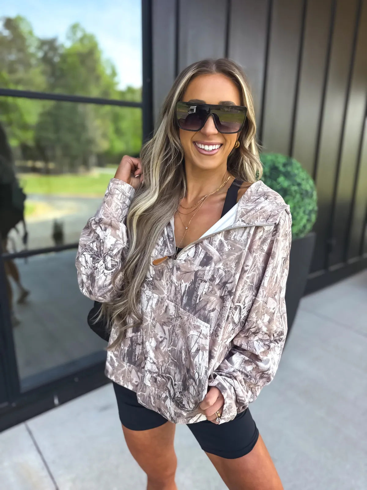 Preorder Dark Camo Summer Quarter Zip Pullover