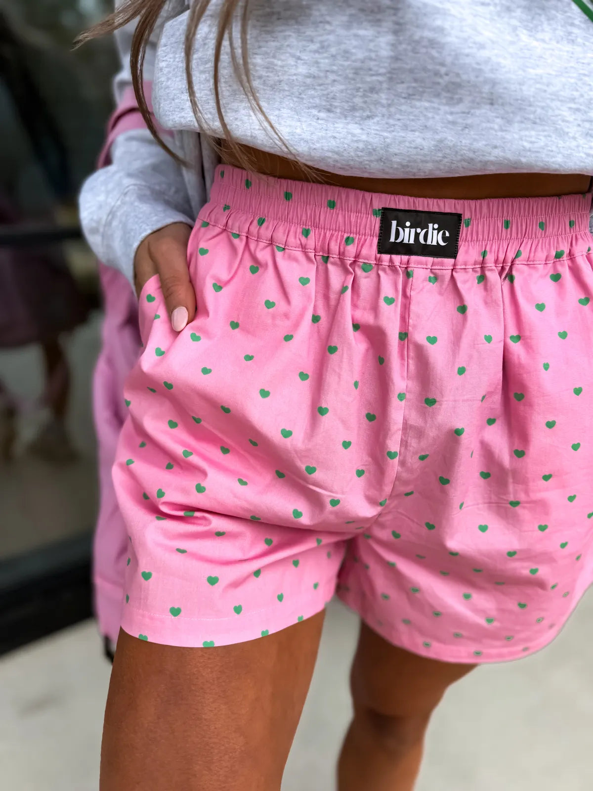 PREORDER Pink & Green Hearts Boxer Shorts