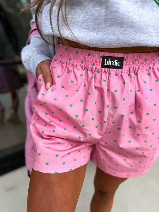 PREORDER Pink & Green Hearts Boxer Shorts