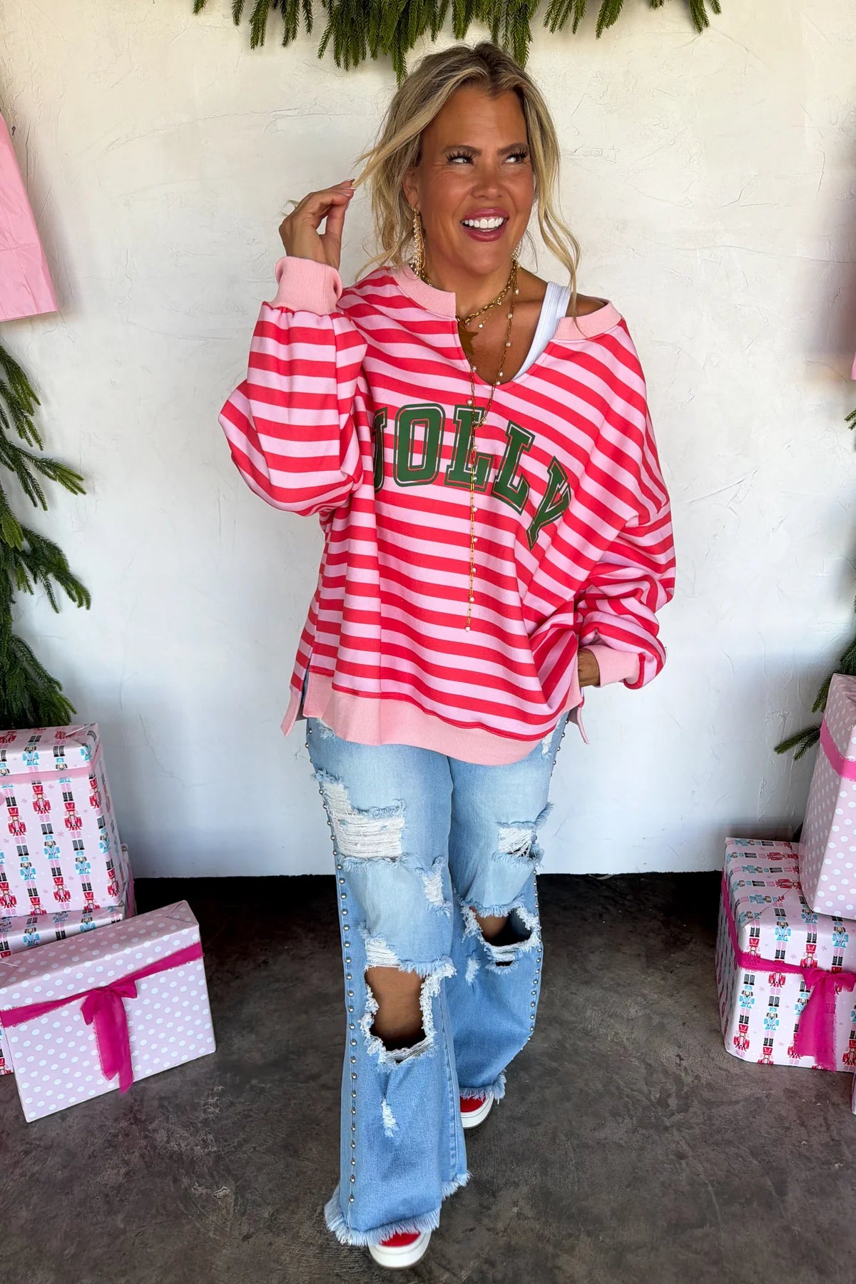Jolly & Merry Oversized Pullover