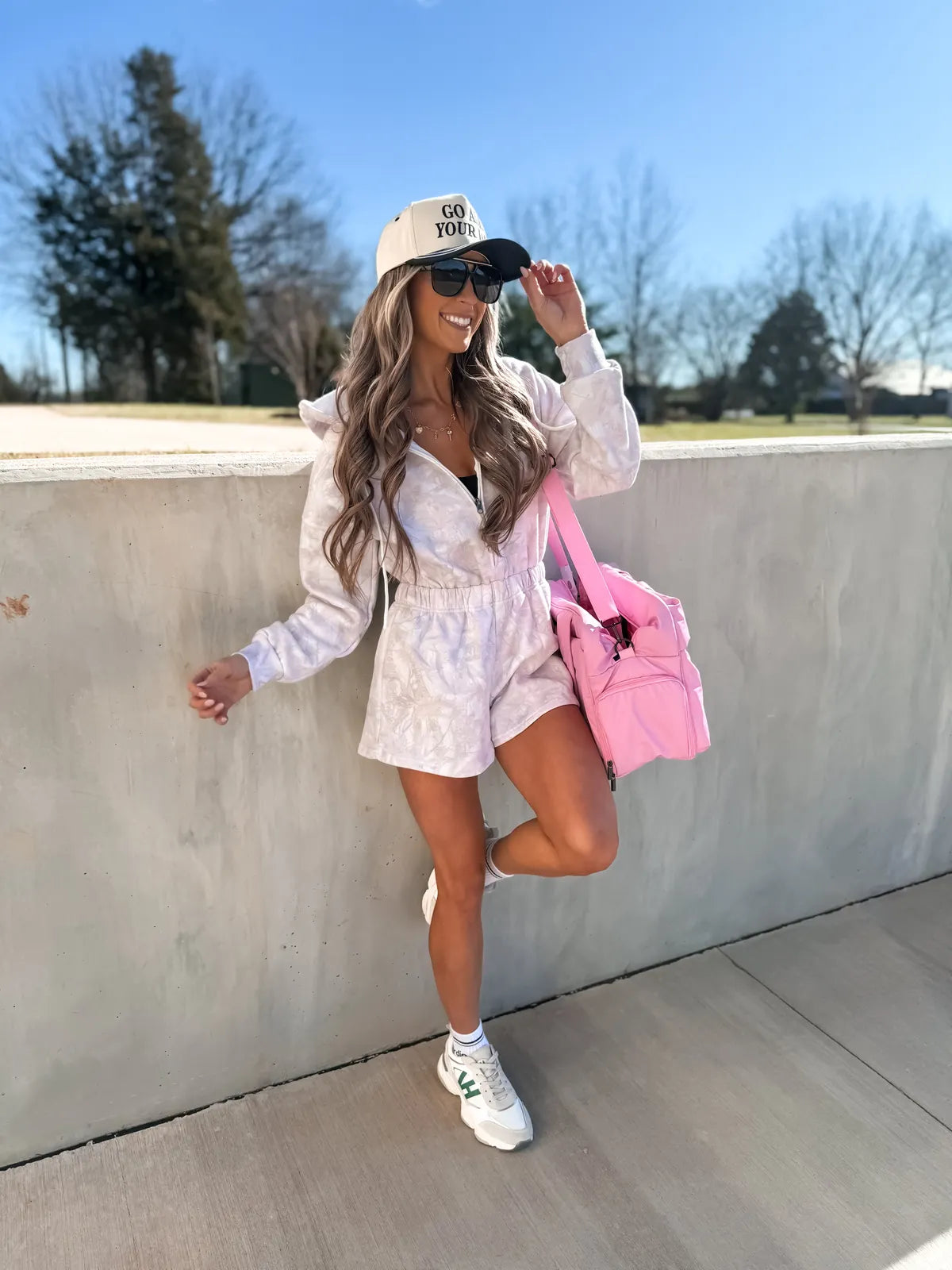 Cream Camo Cozy Hooded Romper