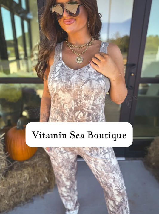 PREORDER One Piece Dark Camo Romper