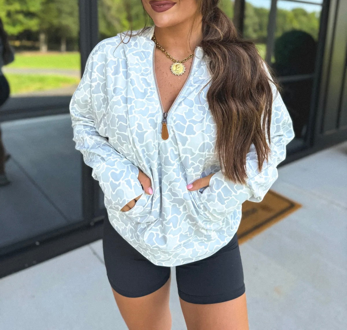 Preorder Snowdrift Duck Camo Summer Quarter Zip Pullover