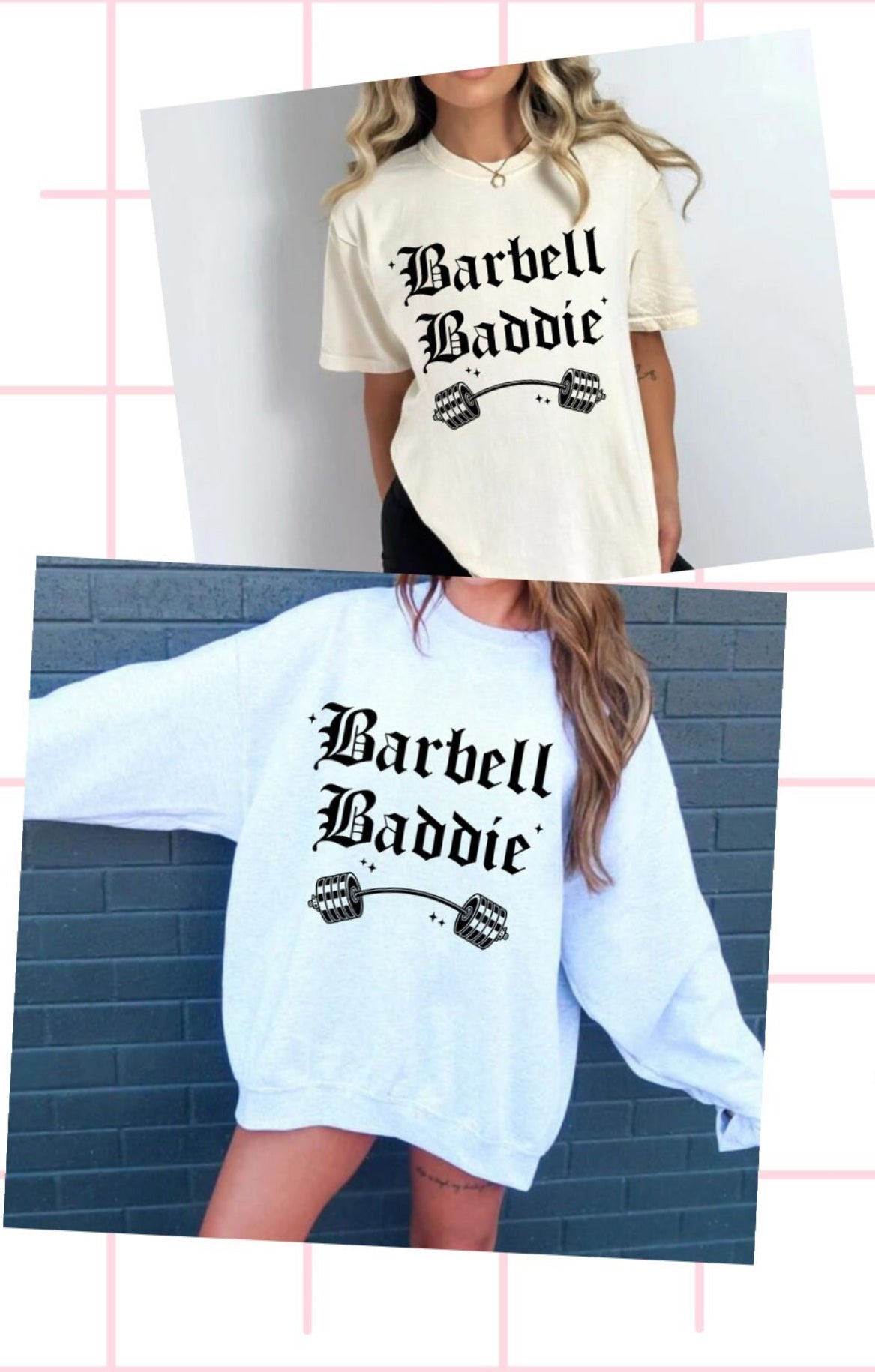 Barbell Baddie Tee/Sweatshirt