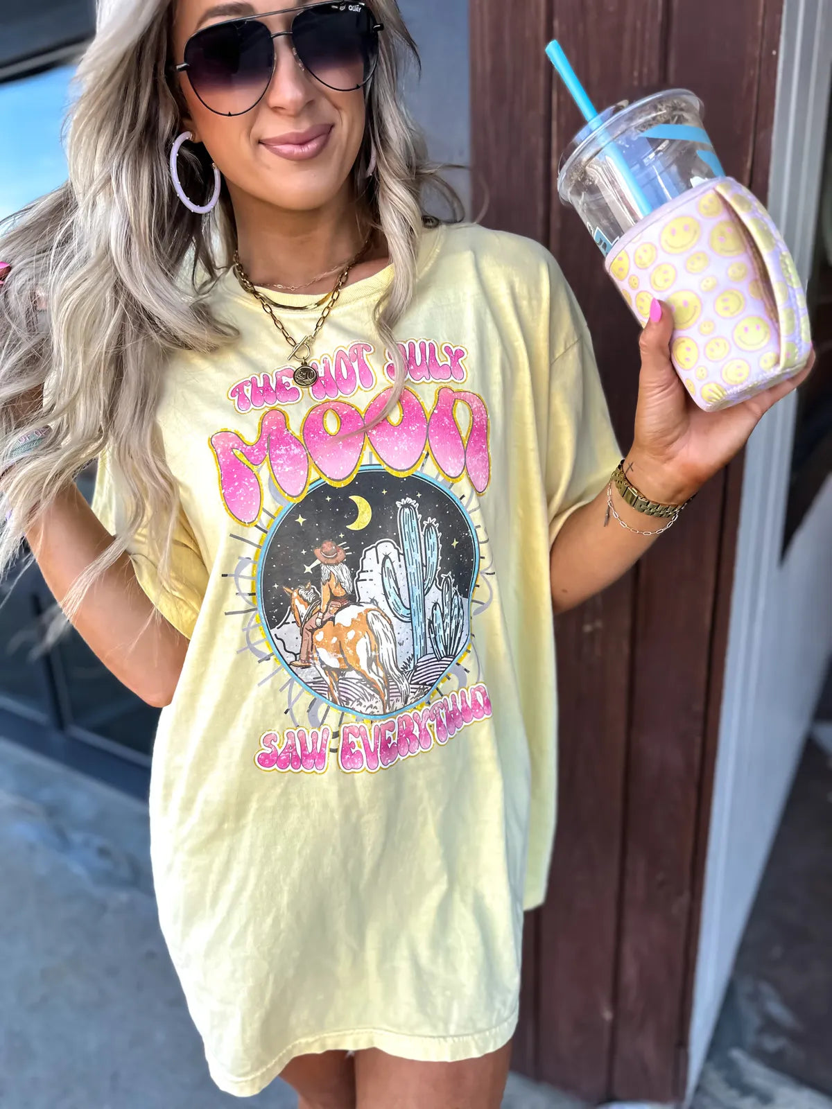 Hot July Moon Vintage Tee