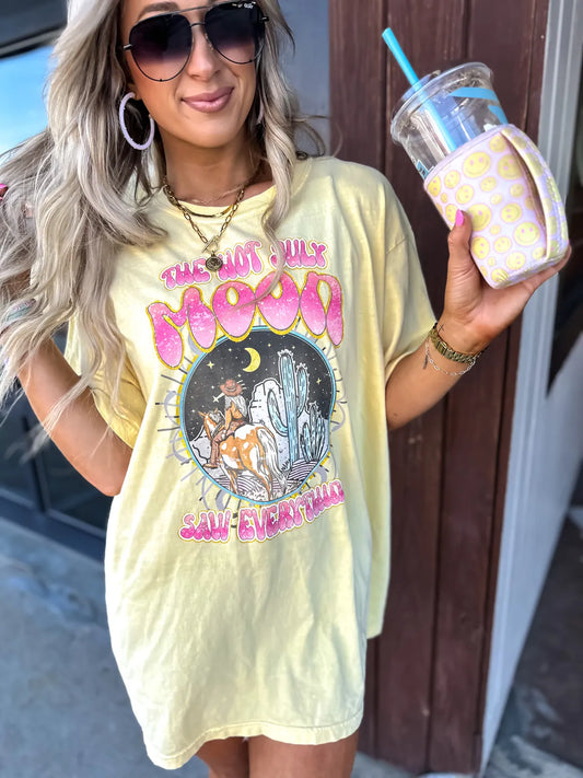 Hot July Moon Vintage Tee