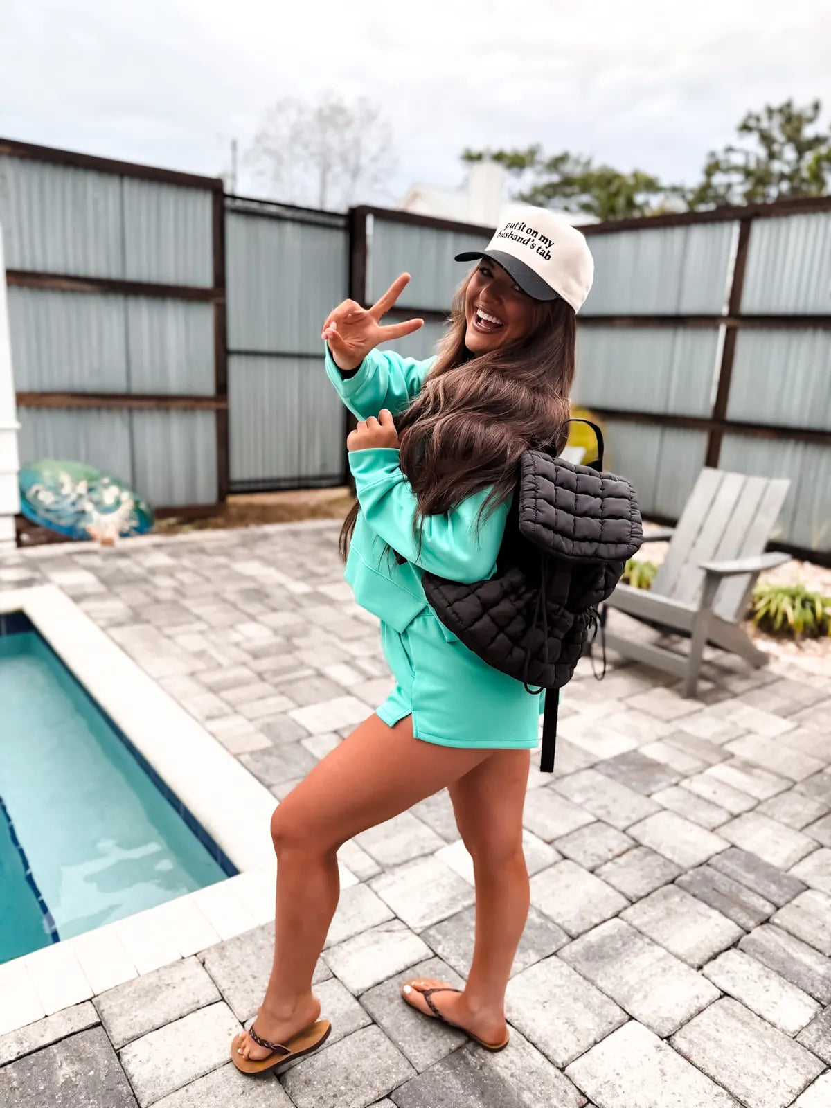 PREORDER Black Quilted Backpack