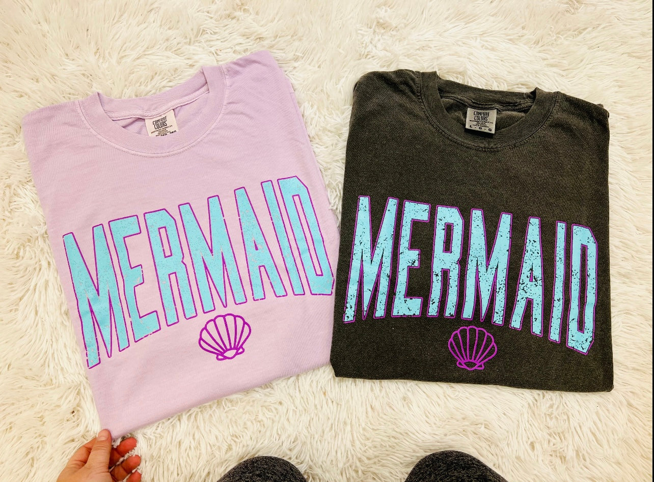 Mermaid Tee Charcoal