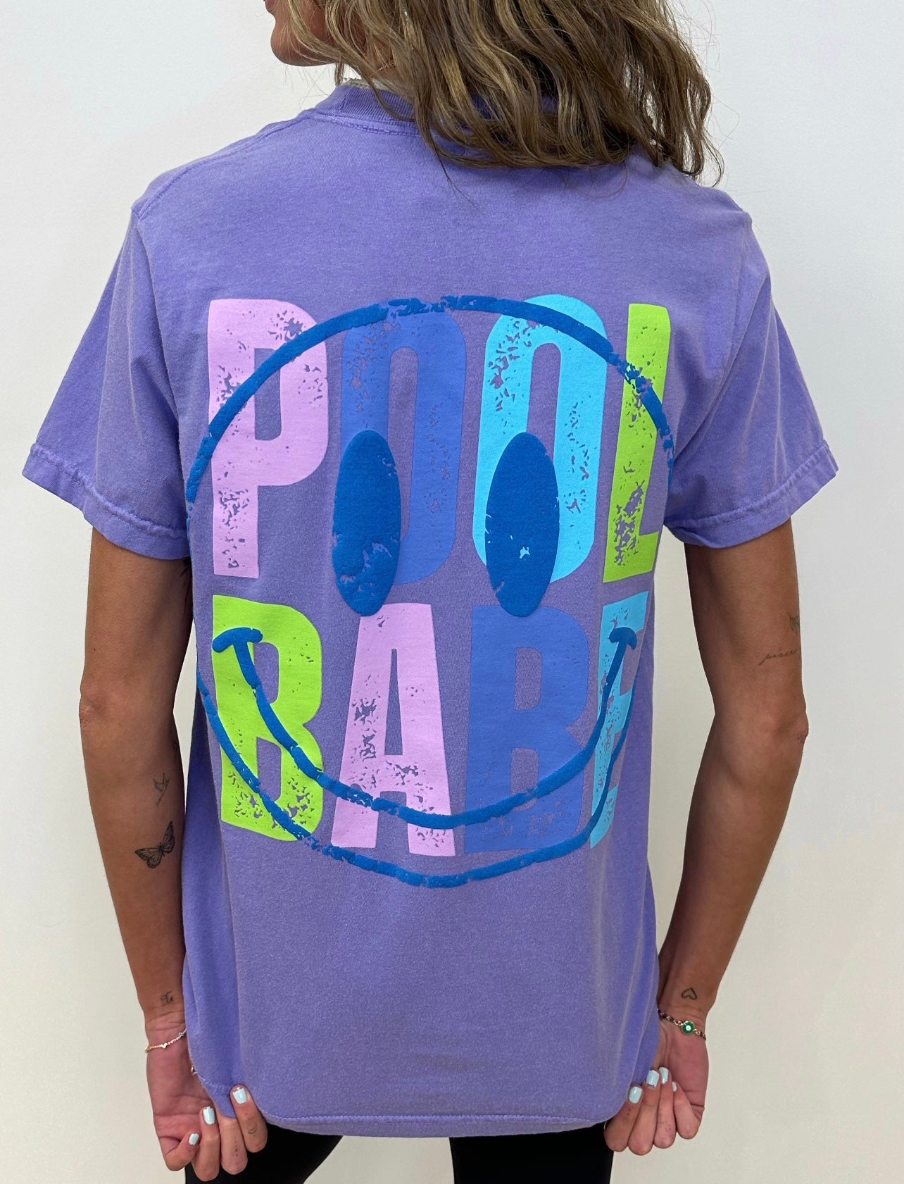 POOL BABE SMILEY TEE (Violet)