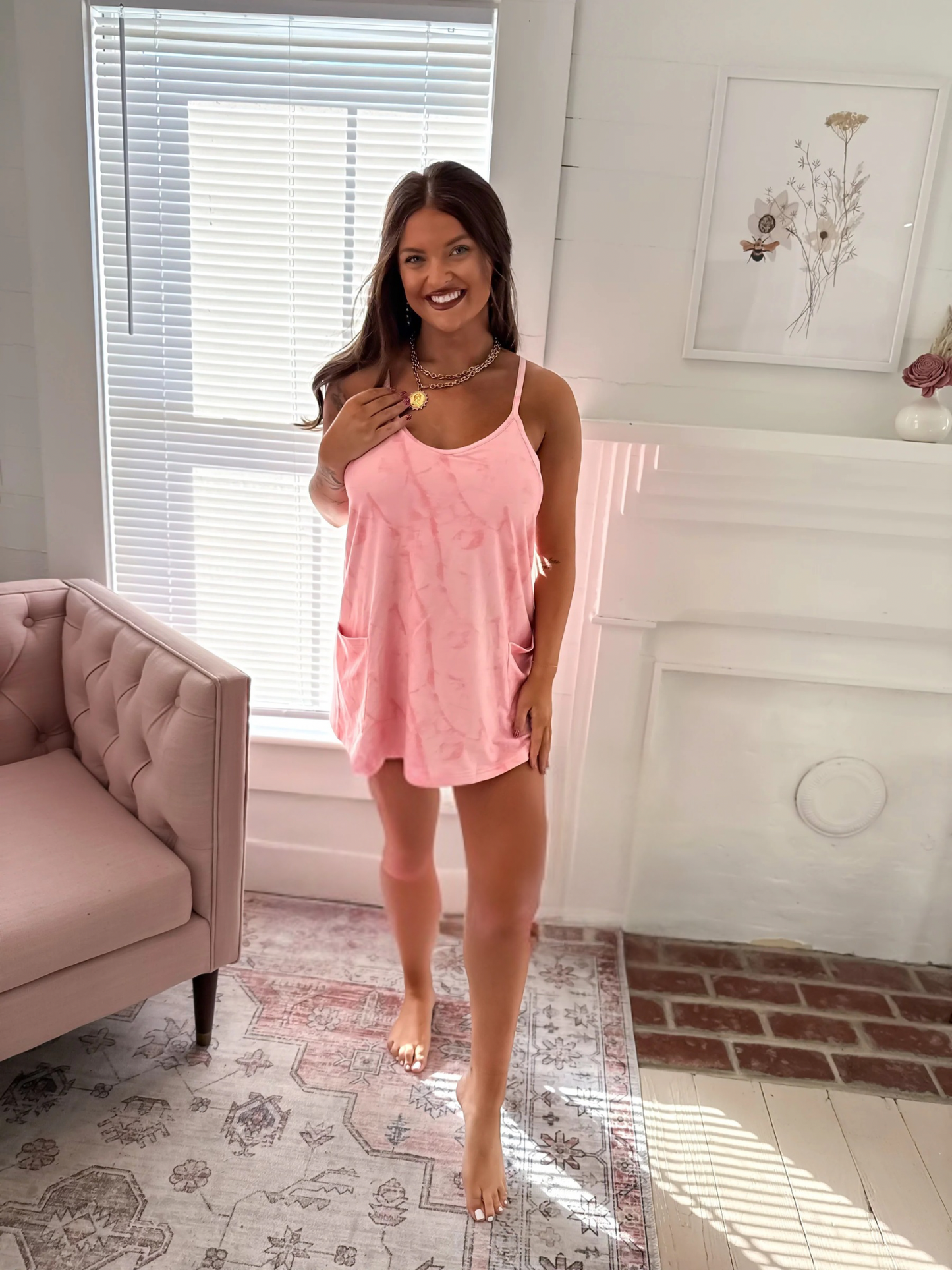 PREORDER Pink Camo Tank Dress