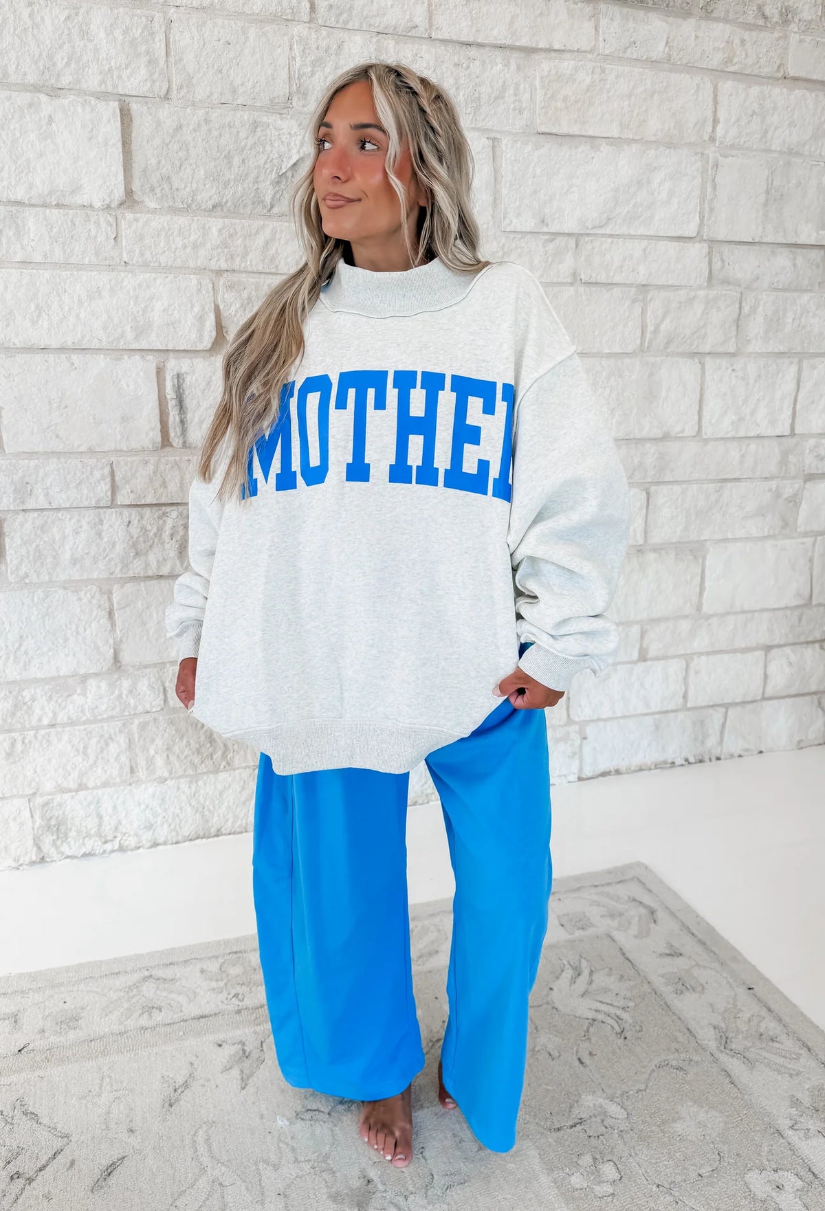 Mother/Cool Mom Reversible Mockneck Sweatshirt