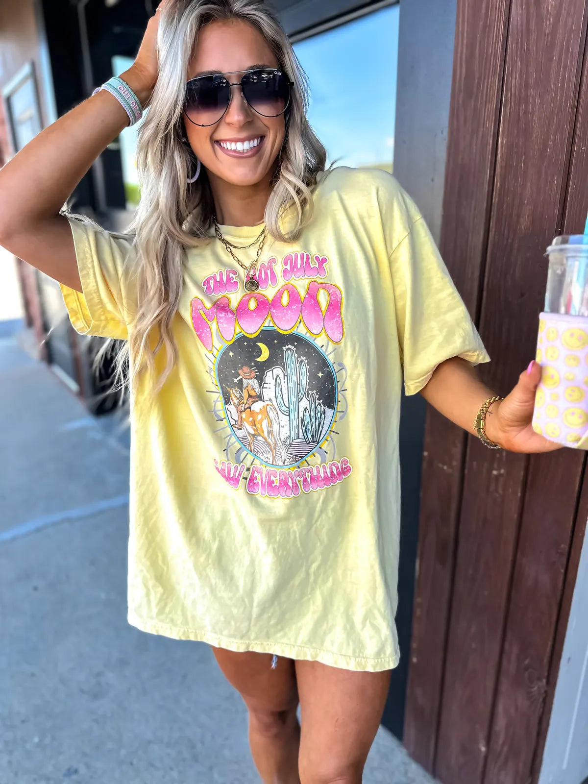 Hot July Moon Vintage Tee