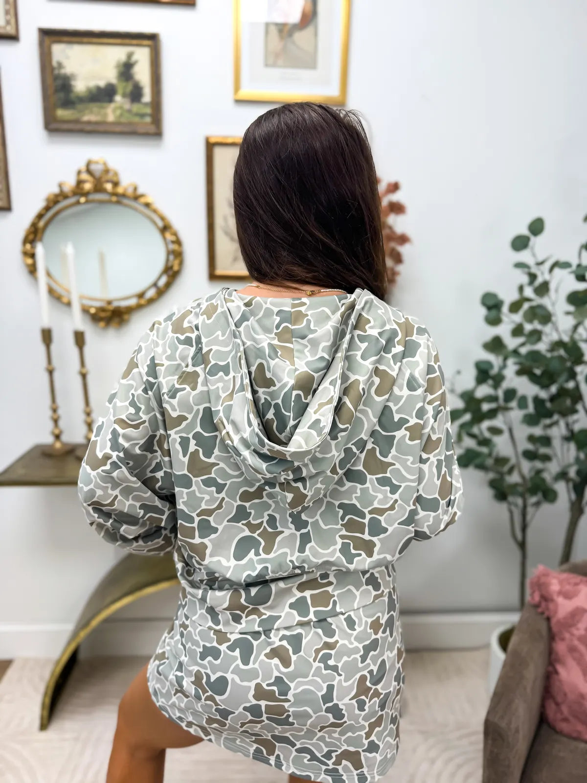 Preorder Sage Green Duck Camo Summer Quarter Zip Pullover