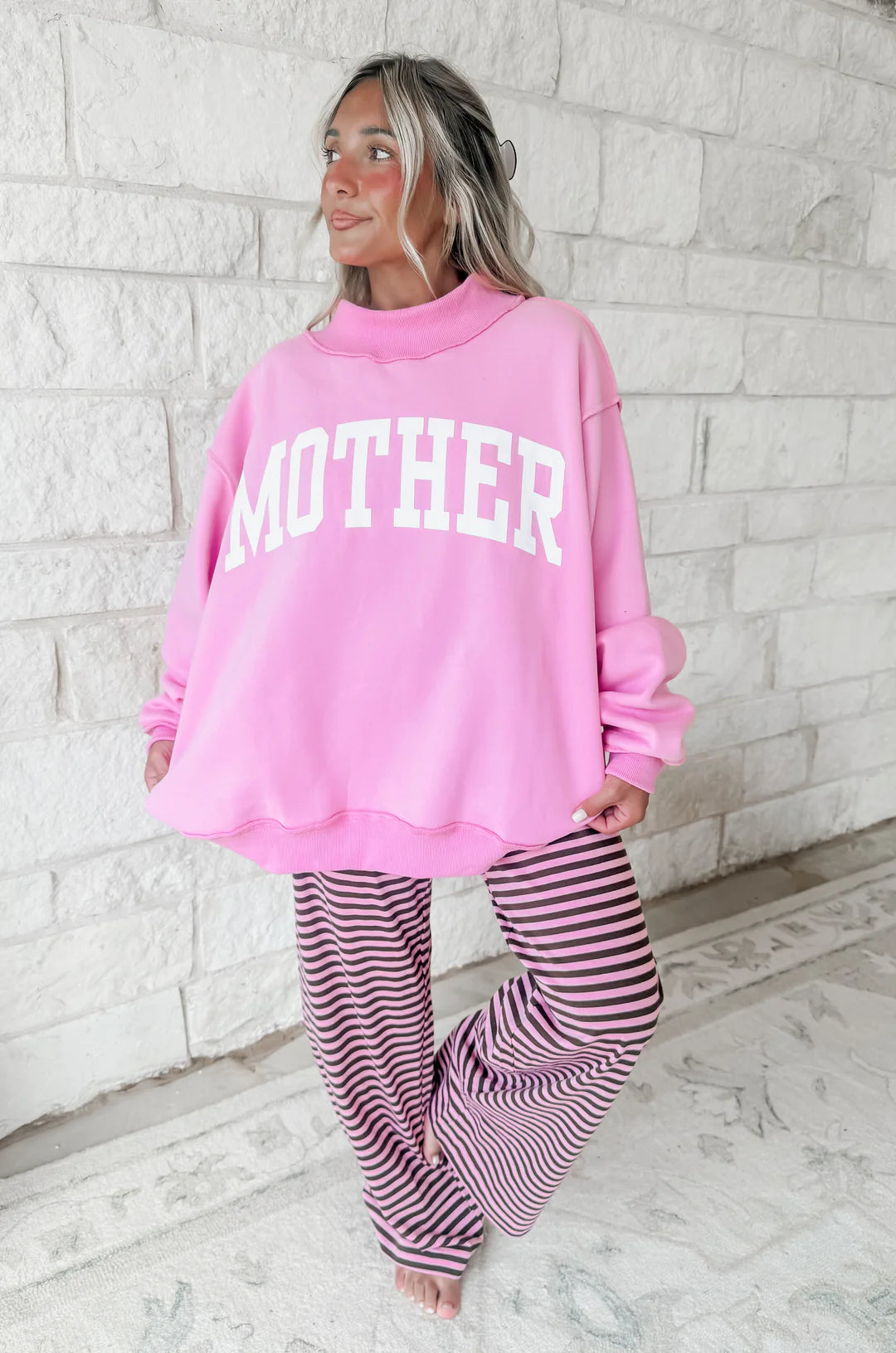 Mother/Cool Mom Reversible Mockneck Sweatshirt