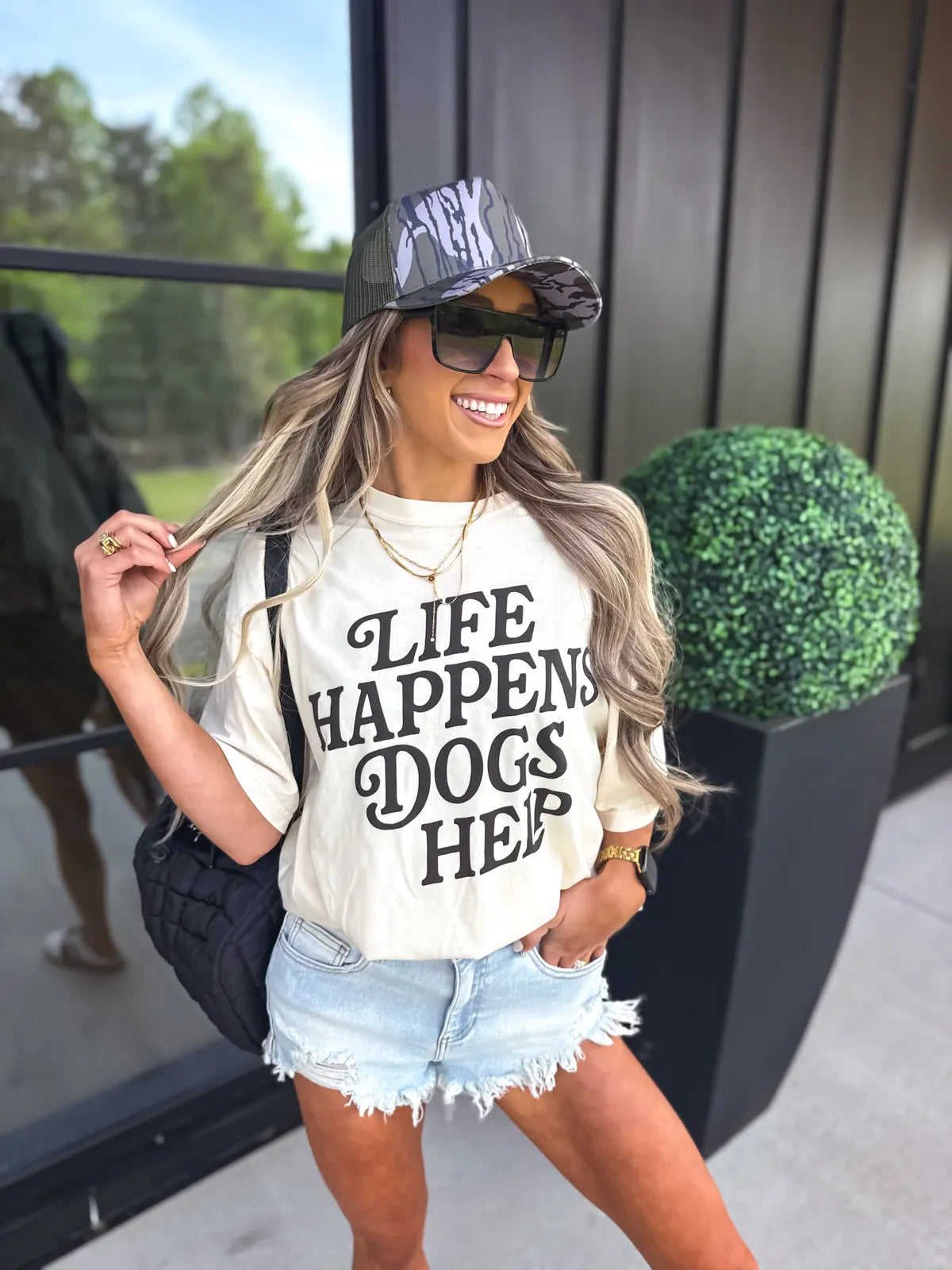 Life Happens Dogs Help Tee