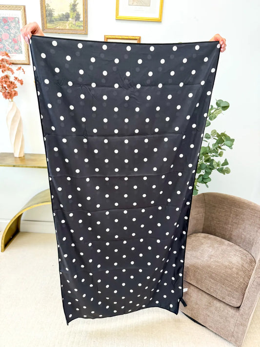 PREORDER Black & White Polka Dots Quick Dry Towel