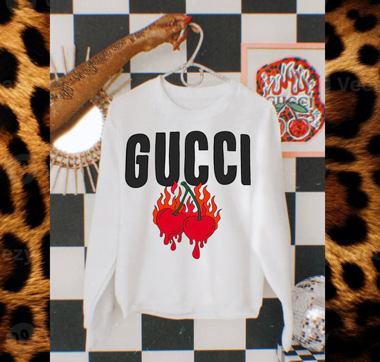 Preppy Flame Cherries Tee/Sweatshirt